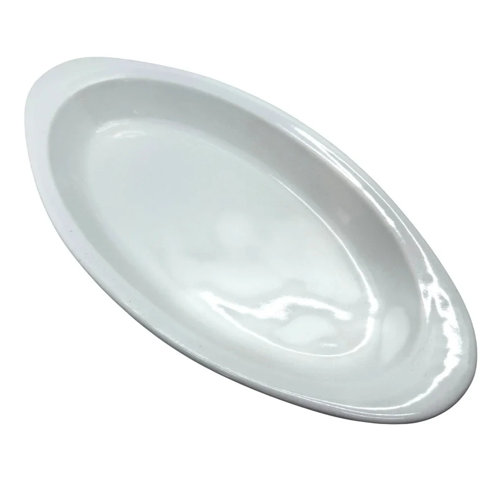 CorningWare French White Oval Au Gratin Dish 12oz White Stoneware